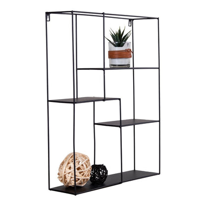 Metallregal aus schwarzem Stahl 40,5 × 10,5 × 50 cm | VIA X SELECTION