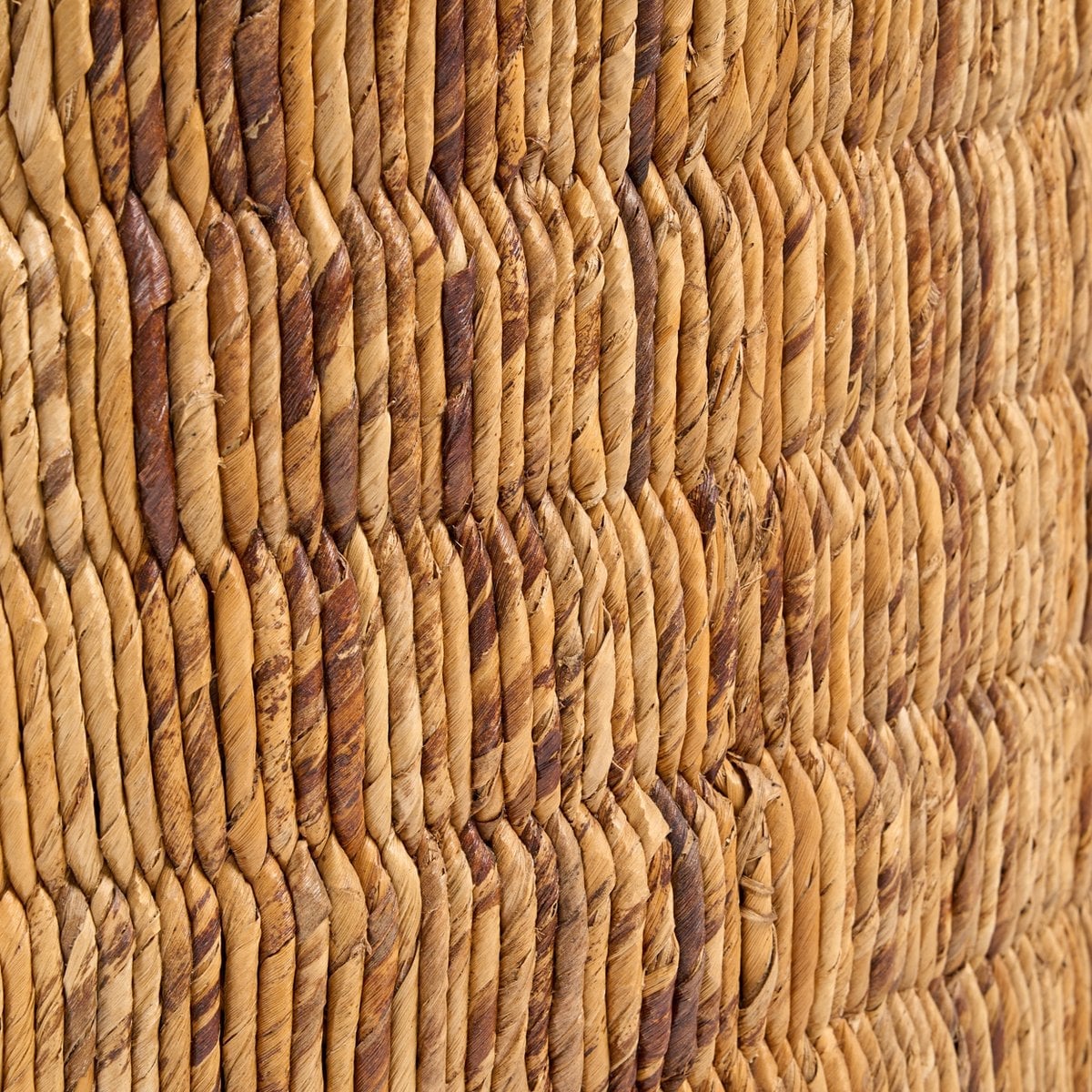 Runder Couchtisch aus Teakholz mit Abaca, Ø, 80 × 38 cm | VIA X SELECTION