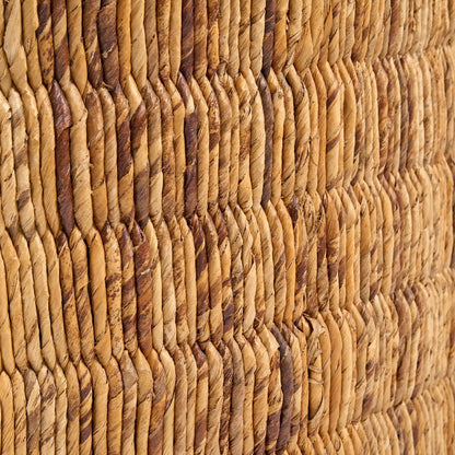 Runder Couchtisch aus Teakholz mit Abaca, Ø, 80 × 38 cm | VIA X SELECTION