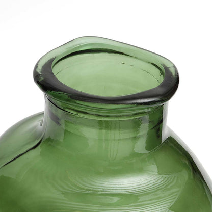 Organische Vase aus grünem Recyclingglas | VIA X SELECTION