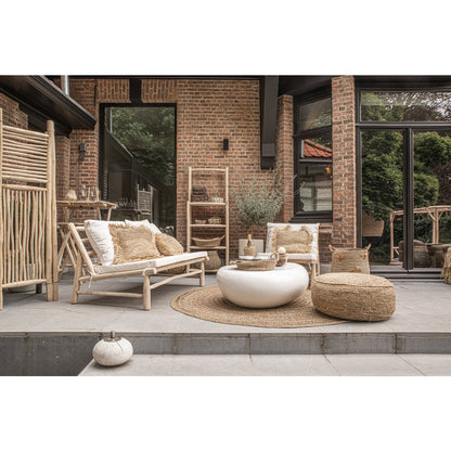 Pouf aus Raffia in Natur | VIA X SELECTION