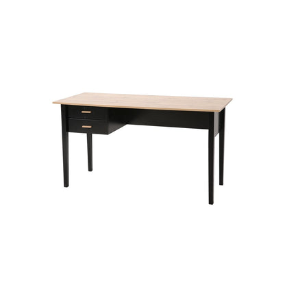 Schreibtisch mit heller Platte und zwei Schubladen 140 cm | VIA X SELECTION