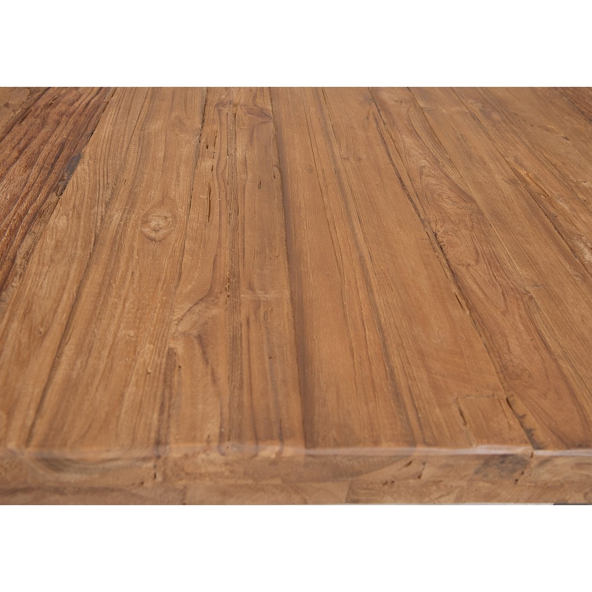 Esstisch recyceltes Teakholz Metallgestell, 180 × 100 cm | VIA X SELECTION