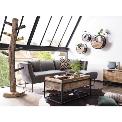 Weinregal aus recyceltem Teakholz für 13 Flaschen, 25 × 40 × 185 cm | VIA X SELECTION
