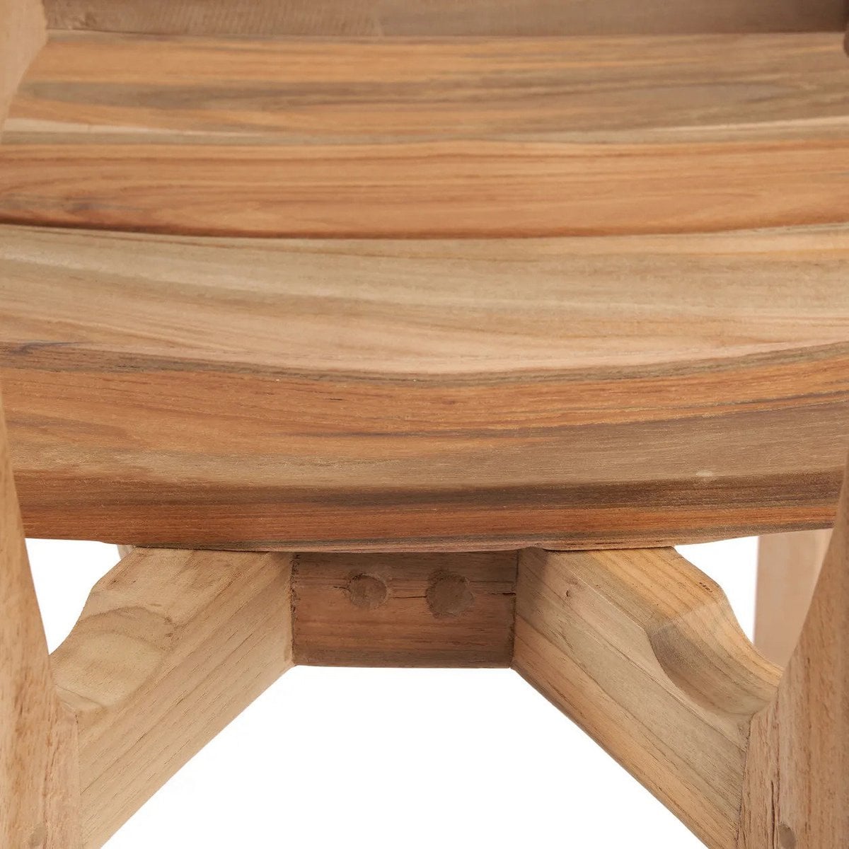Esszimmerstuhl aus recyceltem Teakholz mit schwarzem Seilgeflecht für innen und außen | VIA X SELECTION