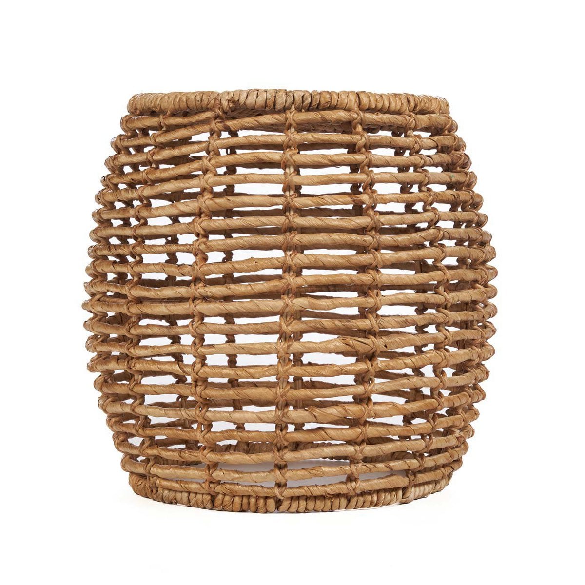 Geflochtener Hocker aus Bananenblatt natur mit Stauraum | VIA X SELECTION