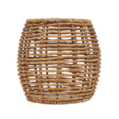 Geflochtener Hocker aus Bananenblatt natur mit Stauraum | VIA X SELECTION