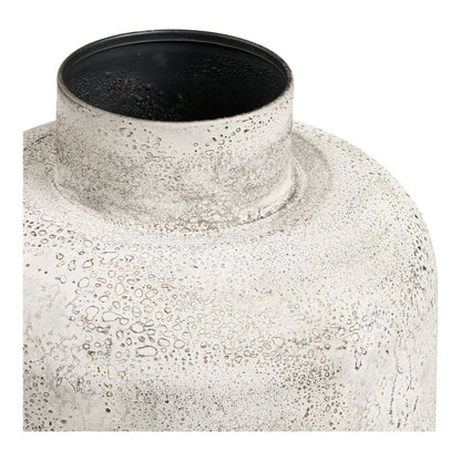 Hoher Blumentopf aus Metall, Antik-Beige, Ø 24 × 60,5 cm | VIA X SELECTION