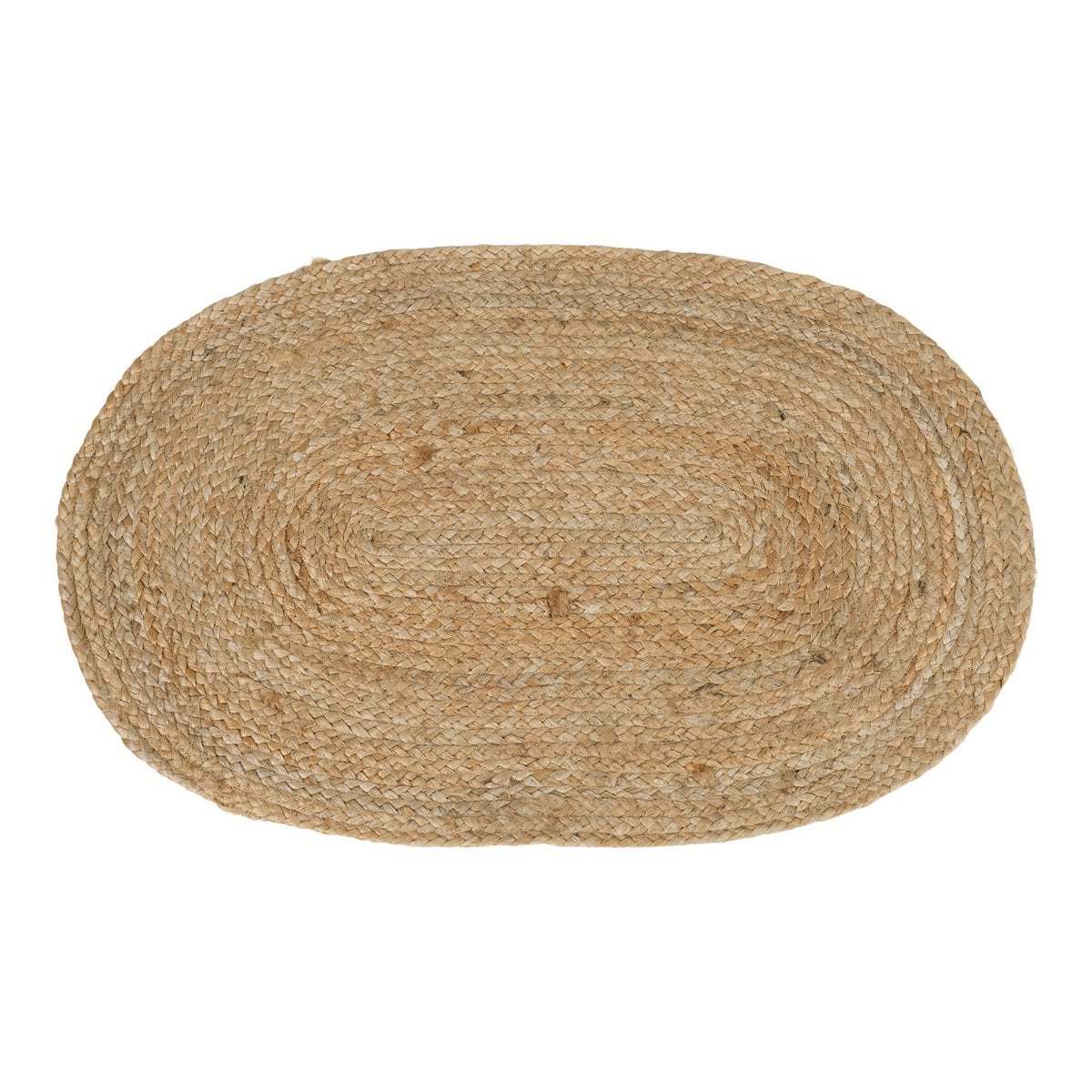Ovale Fußmatte aus Jute braun, 80 × 50 cm | VIA X SELECTION
