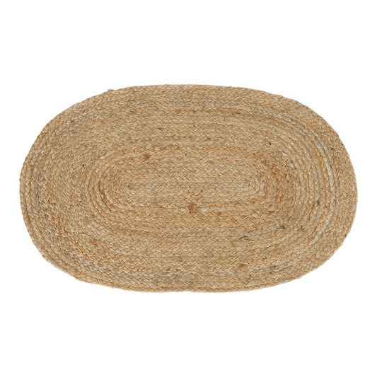 Ovale Fußmatte aus Jute braun, 80 × 50 cm | VIA X SELECTION