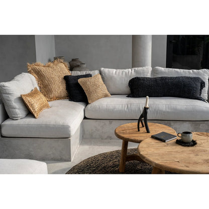 Langer Kissenbezug aus Baumwolle in Schwarz und Dunkelblau, 35 × 100 cm | VIA X SELECTION