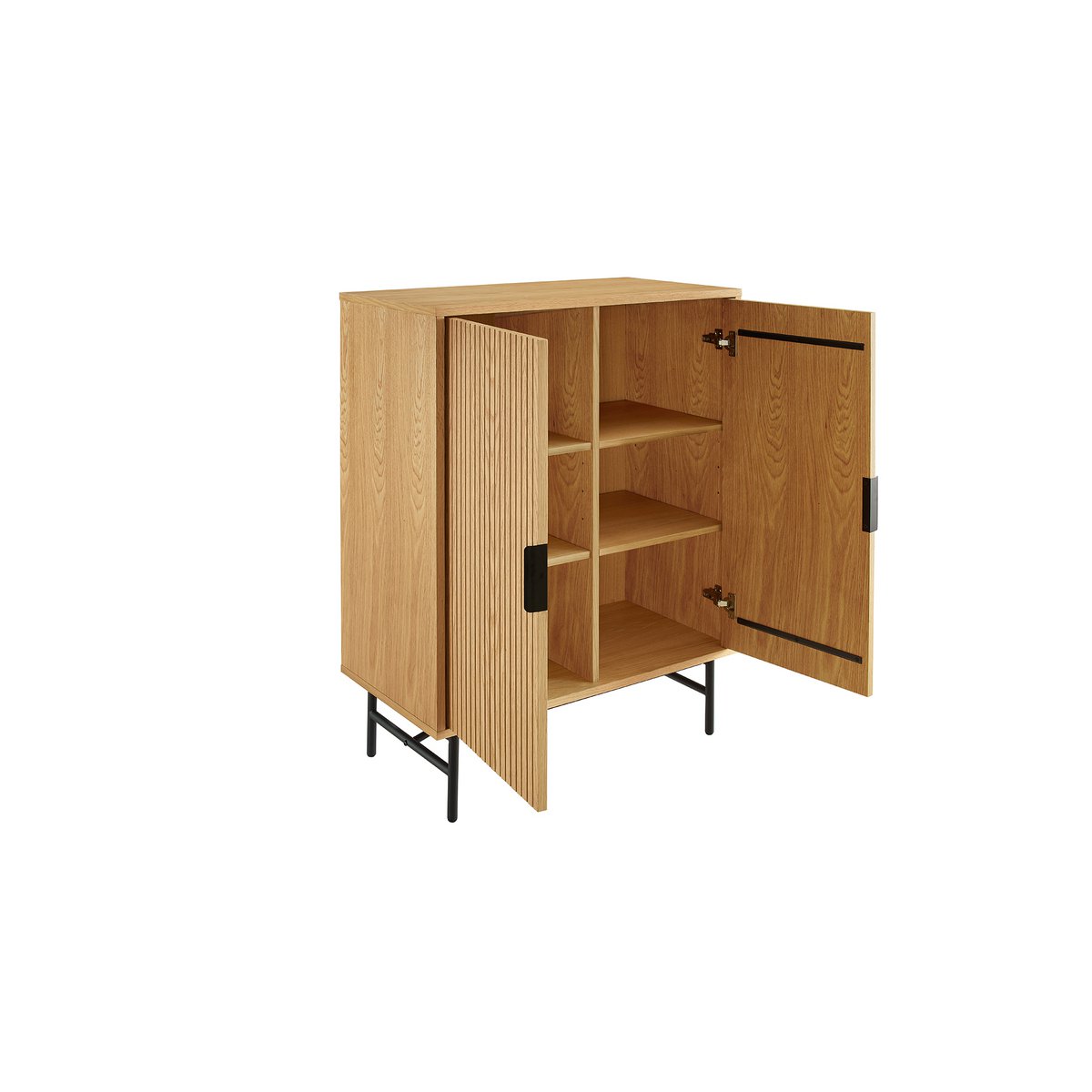 Hohe Kommode mit Eichenfront, 40 × 80 × 110 cm | VIA X SELECTION