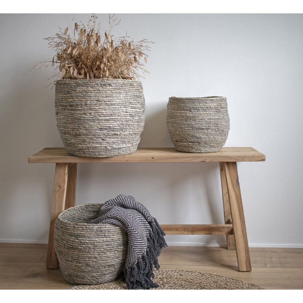Sitzbank aus recyceltem Teakholz natur 90 cm | VIA X SELECTION