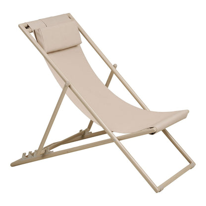 Outdoor-Stuhl in Taupe mit verstellbarer Rückenlehne | VIA X SELECTION