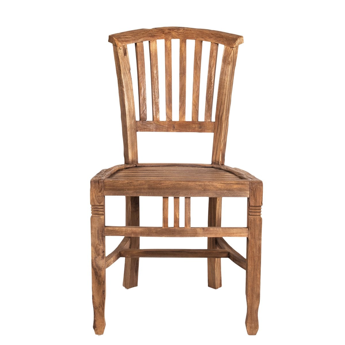 Esszimmerstuhl aus recyceltem Teakholz mit Lederbespannung | VIA X SELECTION