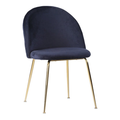 Esszimmerstuhl aus Samt blau im 2er-Set | VIA X SELECTION