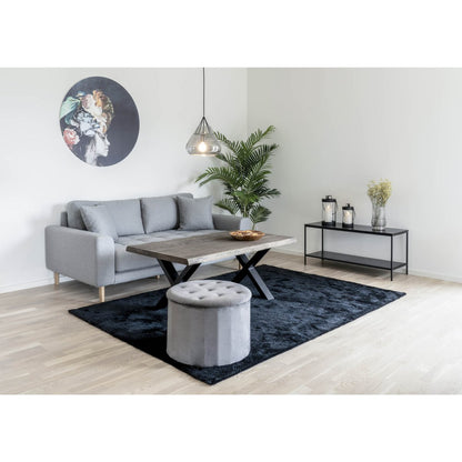 Offenes TV-Lowboard in Schwarz mit Stahlgestell, 100 × 36 × 45 cm | VIA X SELECTION
