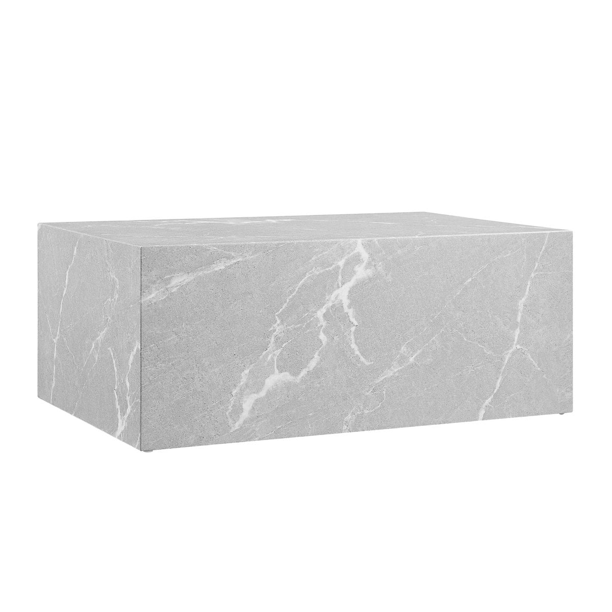 Couchtisch in grauer Marmoroptik, 90 × 60 × 35 cm | VIA X SELECTION