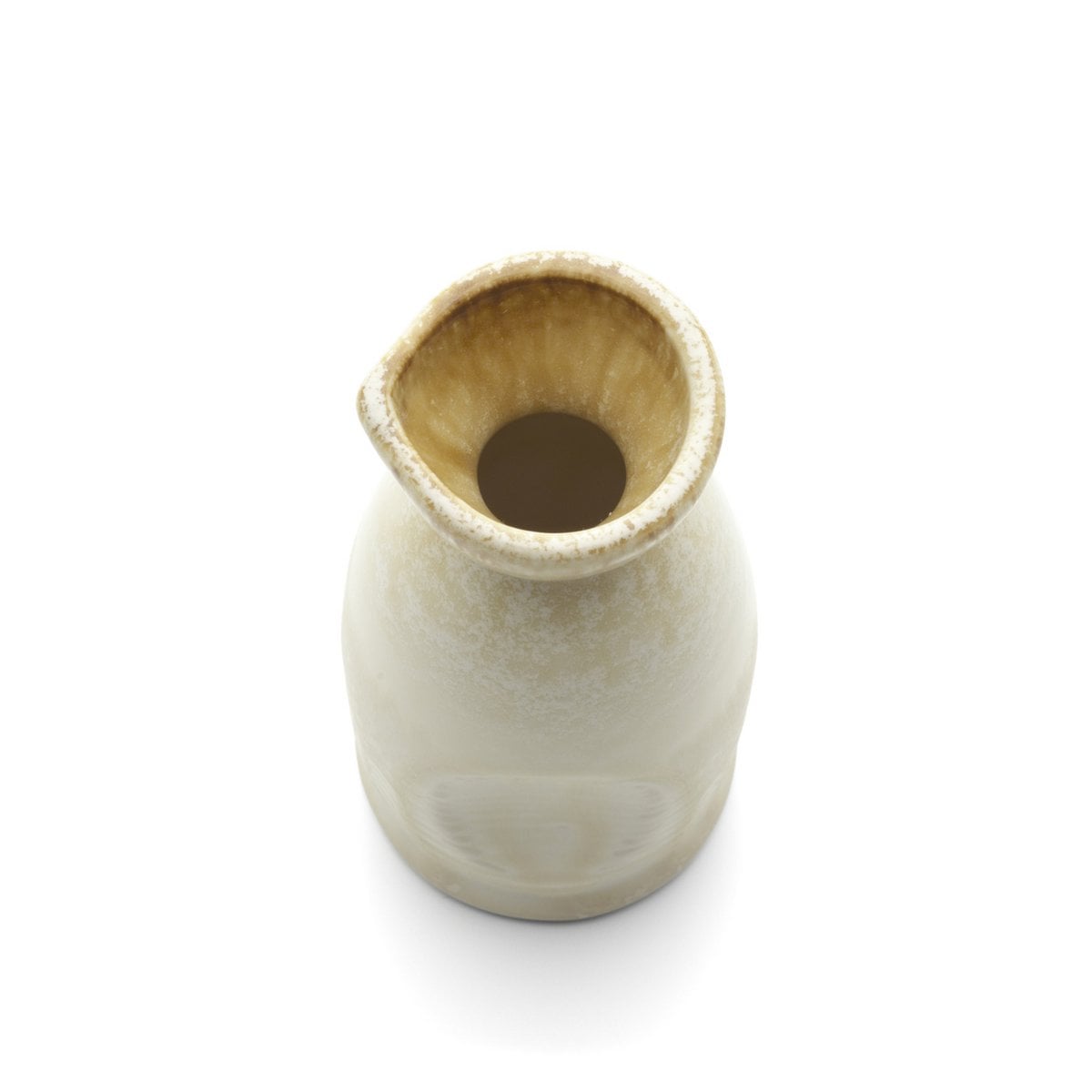 Sake-Ausgießer aus Keramik in Weiß/Honig 12,8 cm | VIA X SELECTION