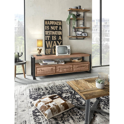 Schreibtisch mit Baumkante und Schubladen 160 cm | VIA X SELECTION