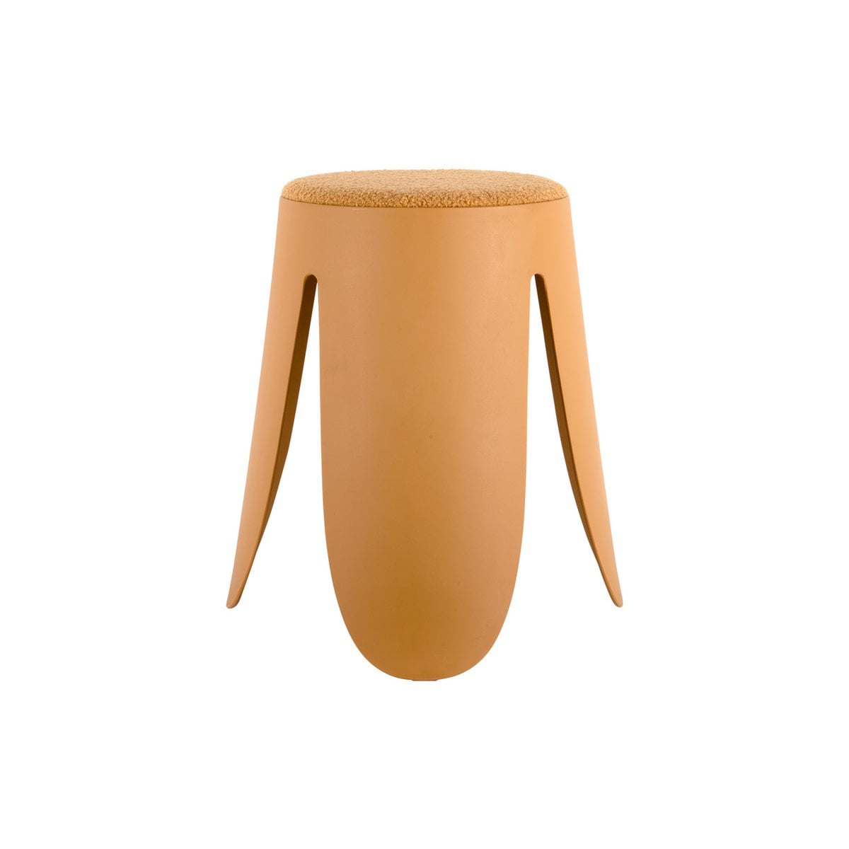 Runder Teddy-Hocker in Gelb | VIA X SELECTION