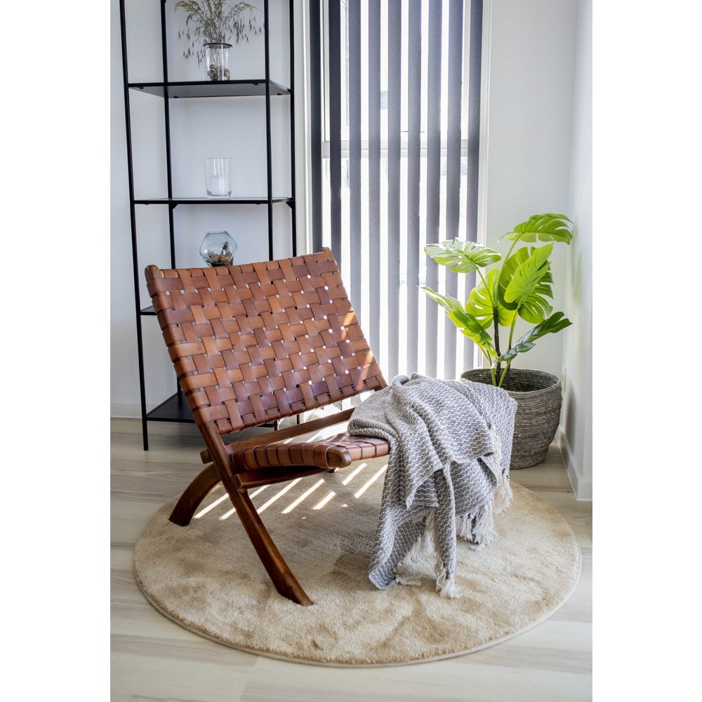Klappsessel aus Teakholz und Leder | VIA X SELECTION