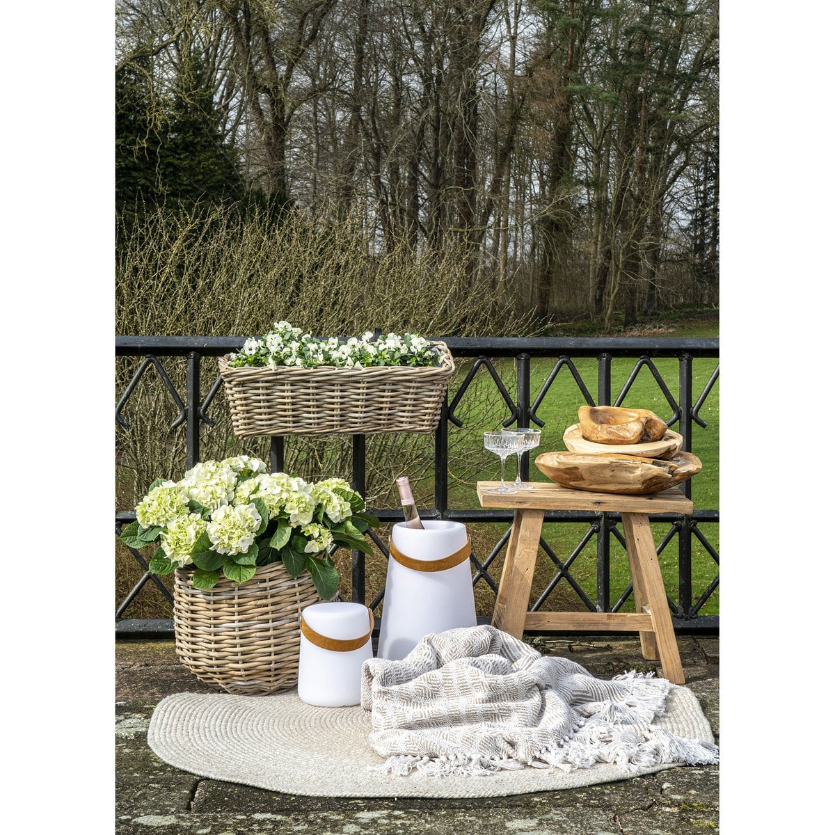 Sitzbank aus recyceltem Teakholz natur 50 cm | VIA X SELECTION