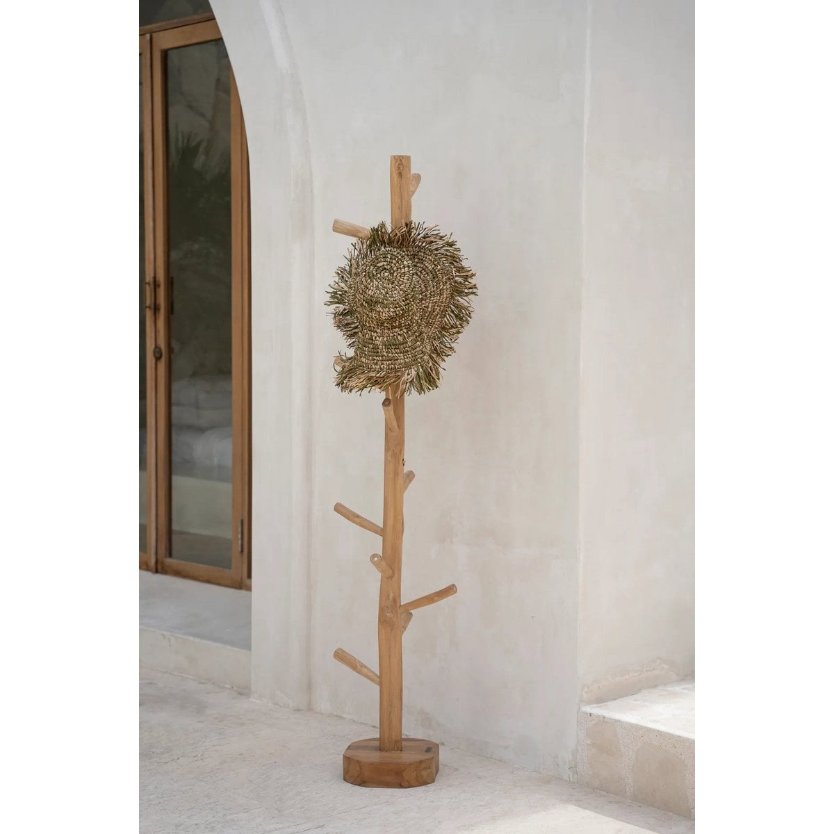 Garderobenständer aus Holz natur, 25 × 25 × 160 cm | VIA X SELECTION