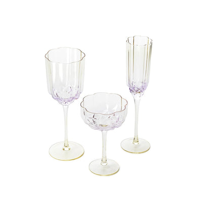 Weinglas aus rosafarbenem Recyclingglas 24,5 cm | VIA X SELECTION