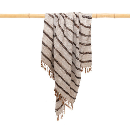 Plaid aus Baumwolle in Weiß mit Waffelstruktur, 130 × 170 cm | VIA X SELECTION