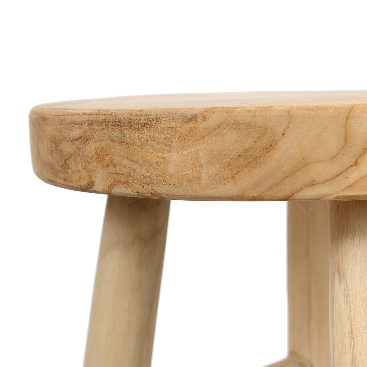 Barhocker aus massivem Teakholz in Natur | VIA X SELECTION