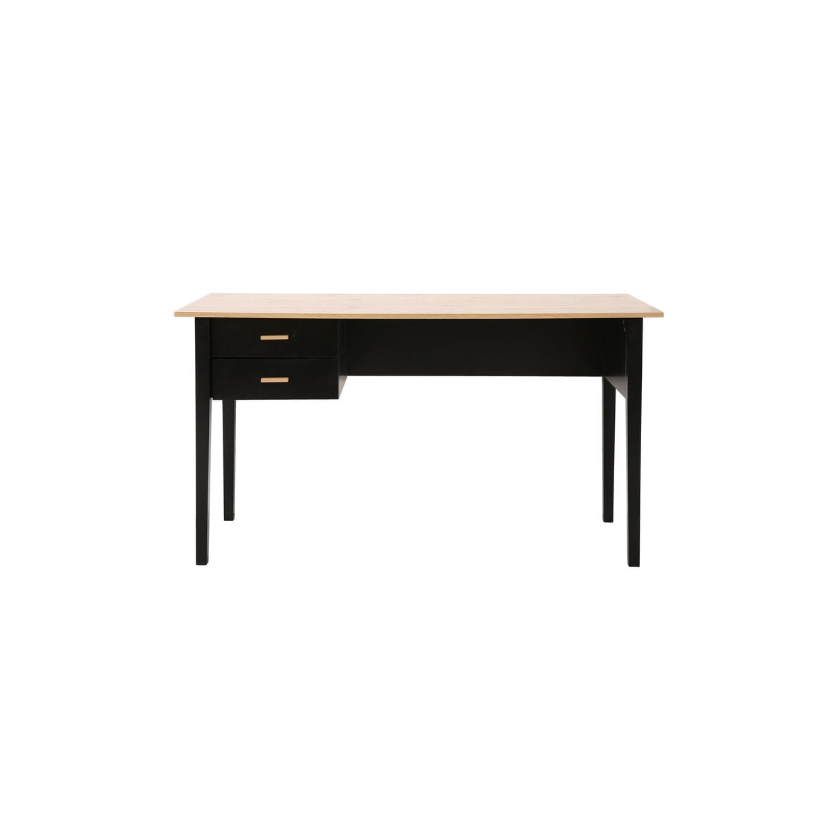 Schreibtisch mit heller Platte und zwei Schubladen 140 cm | VIA X SELECTION
