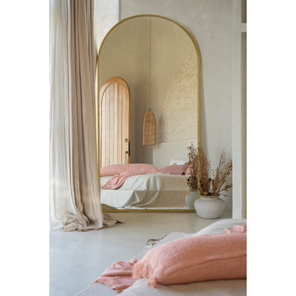 Langer Kissenbezug aus Baumwolle in Lachsrosa, 35 × 100 cm | VIA X SELECTION