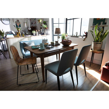 TOM TAILOR Home Esszimmerstuhl aus Rattan mit dichtem Geflecht und schwarzem Metallgestell im 2er-Set | VIA X SELECTION