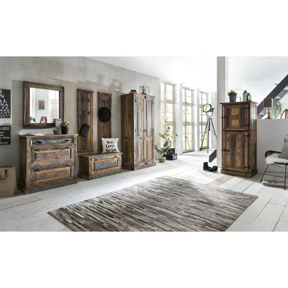 Wandgarderobe aus Massivholz mit 8 Haken, 35 × 8 × 110 cm | VIA X SELECTION