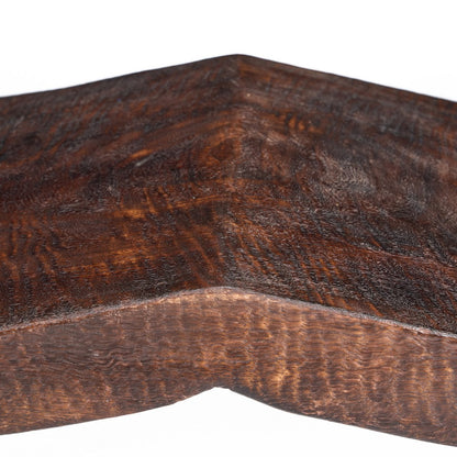 Sitzbank aus Mangoholz dunkelbraun 150 cm mit Wellenform | VIA X SELECTION