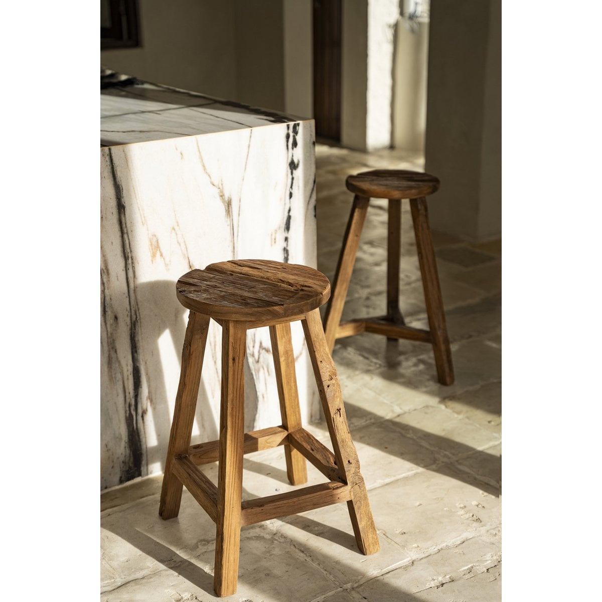 Barhocker aus Holz natur mit 70 cm Höhe | VIA X SELECTION
