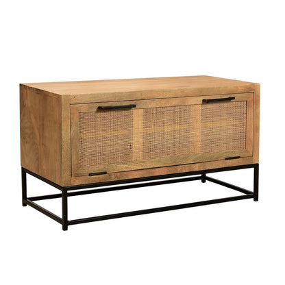 Niedriger Schuhschrank mit Rattanfront 40 × 84,5 × 48 cm | VIA X SELECTION