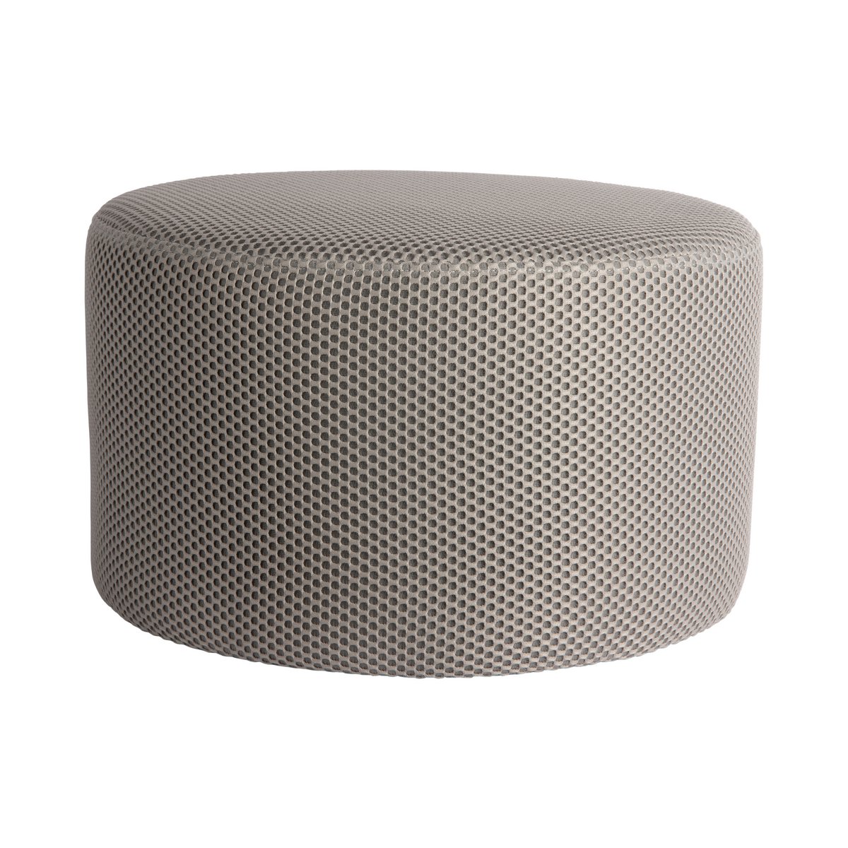 Runder Pouf mit Netzstruktur in Grau | VIA X SELECTION