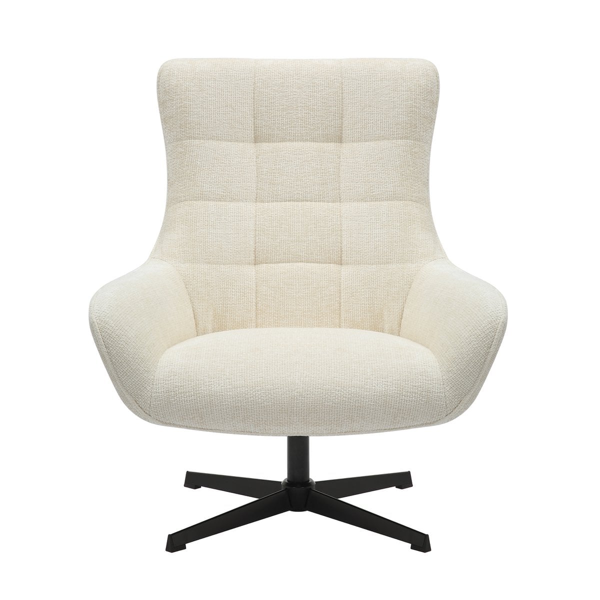 Drehsessel aus Chenille in Beige | VIA X SELECTION