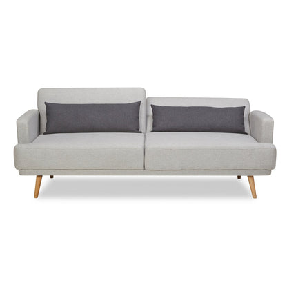 3-Sitzer-Sofa aus grauem Webstoff mit Liegefunktion | VIA X SELECTION