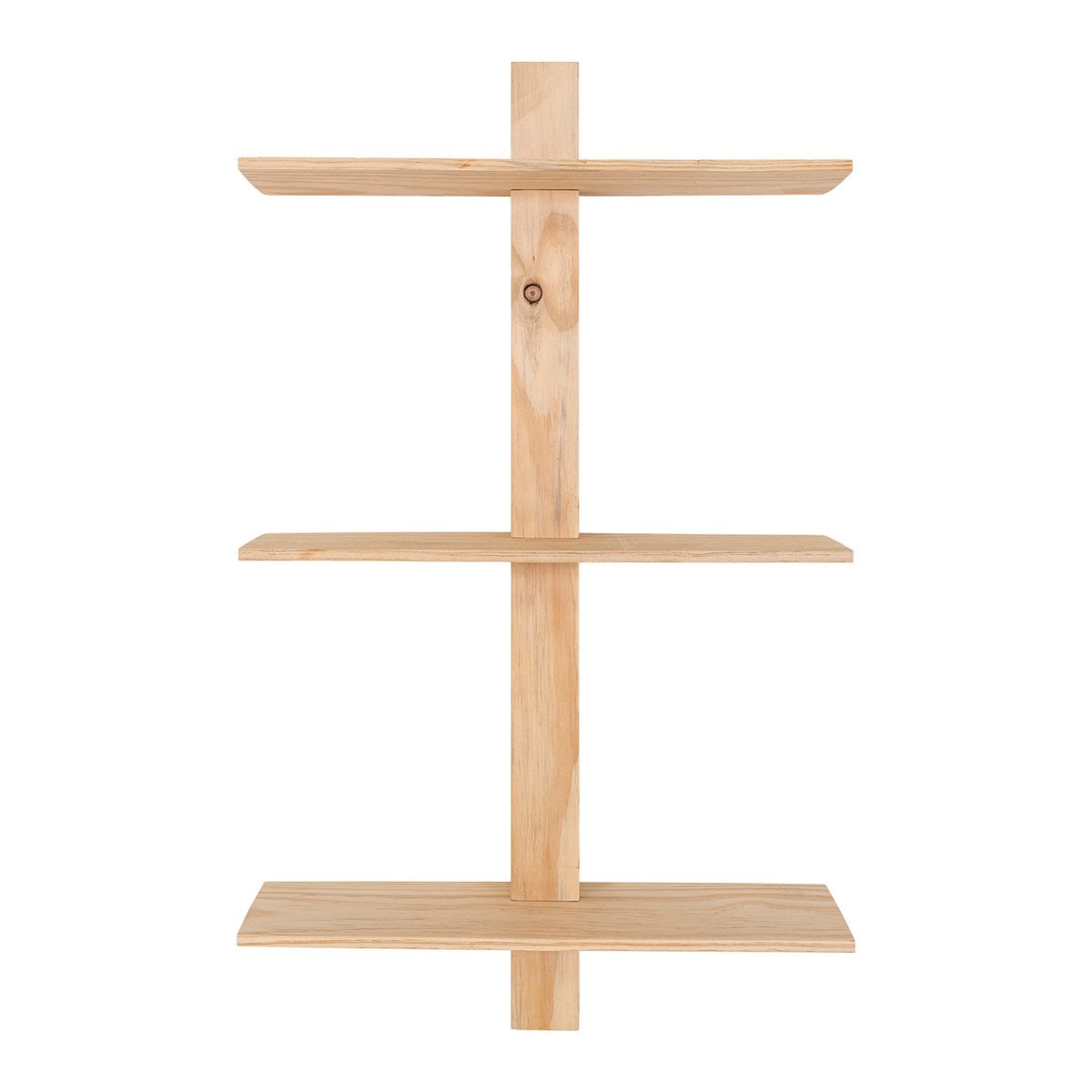 Wandregal mit 3 Ablagen natur, 50 × 15 × 83 cm | VIA X SELECTION