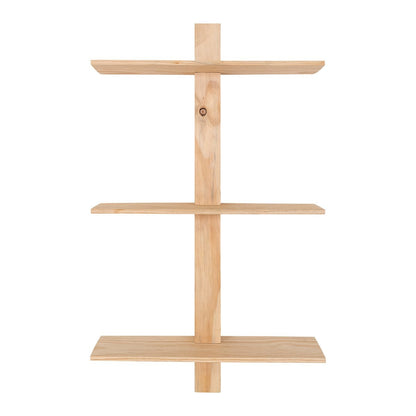 Wandregal mit 3 Ablagen natur, 50 × 15 × 83 cm | VIA X SELECTION