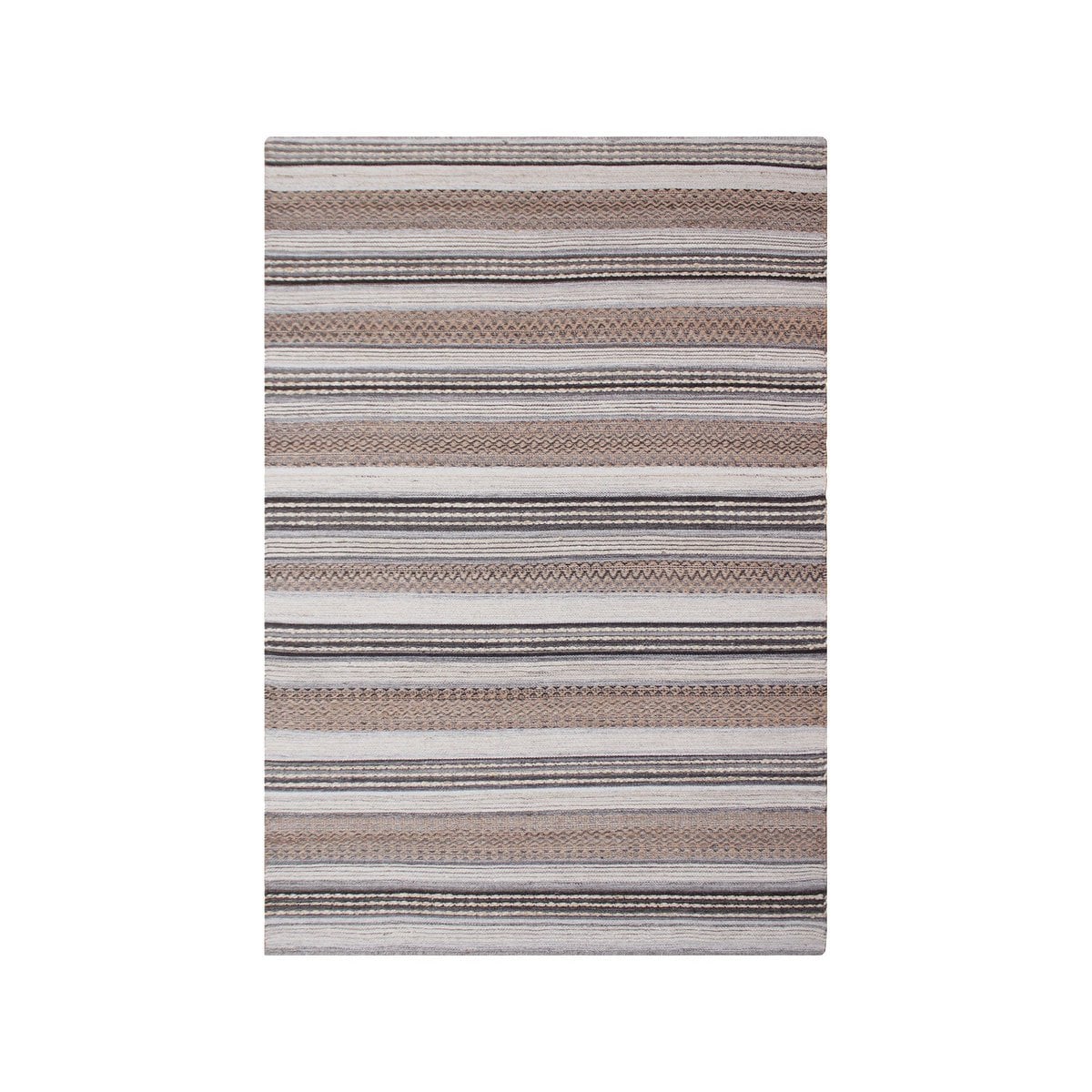 Teppich aus Jute und Baumwolle natur-grau, 160 × 230 cm | VIA X SELECTION