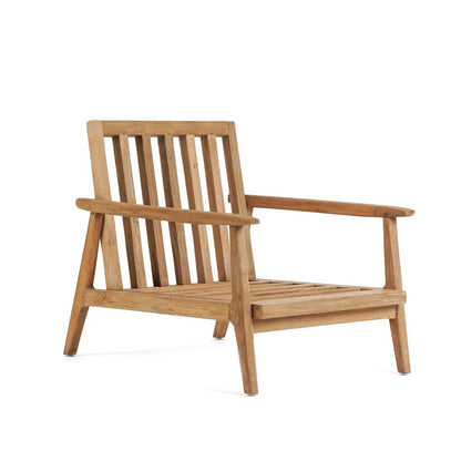 Outdoor-Loungesessel aus recyceltem Teakholz mit losem Kissen | VIA X SELECTION