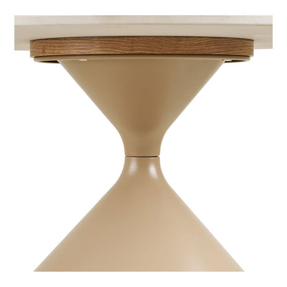 Runder Couchtisch aus Keramik in Travertinoptik, Ø, 70 × 41 cm | VIA X SELECTION