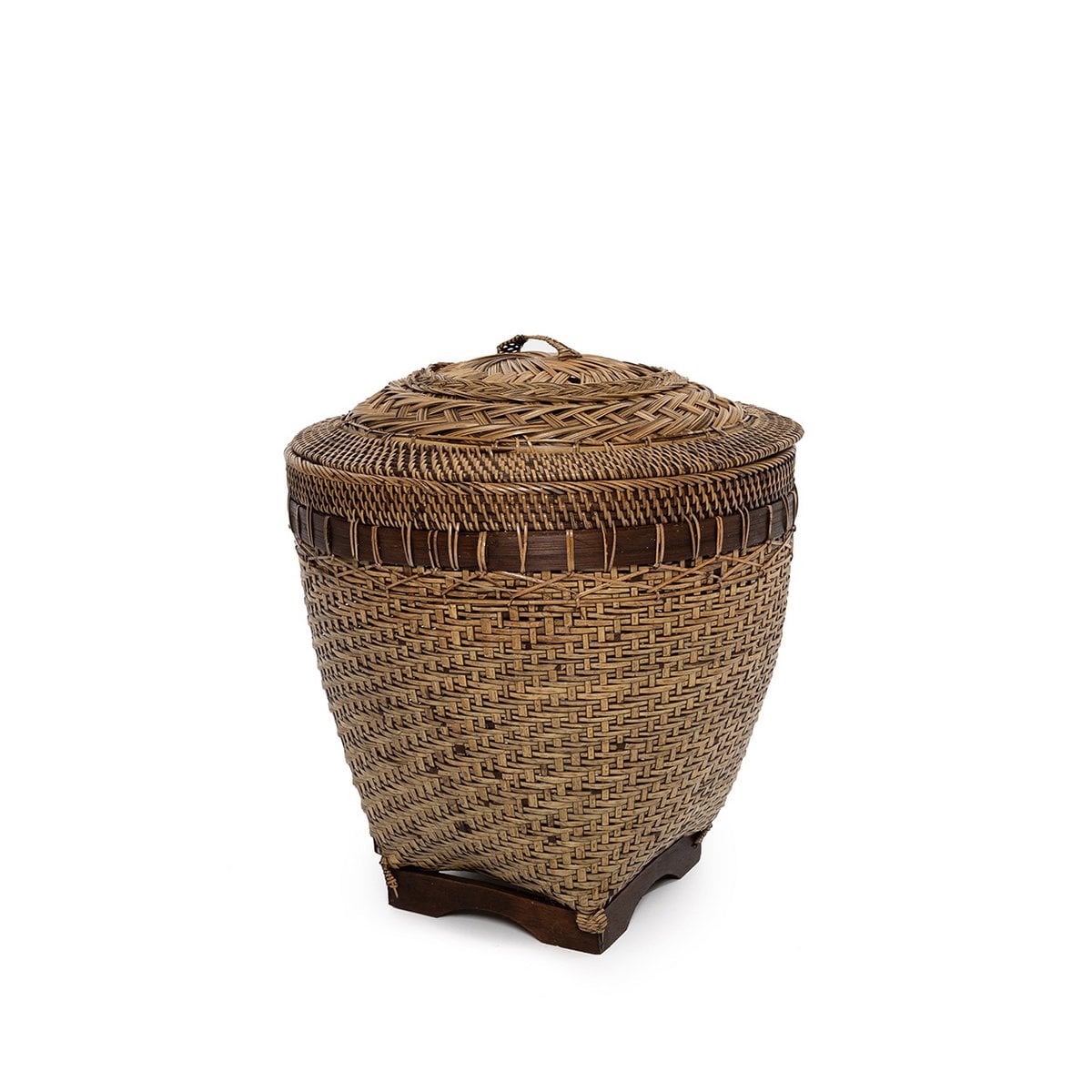 Aufbewahrungskorb aus Rattan natur-braun, 35 × 35 × 40 cm | VIA X SELECTION