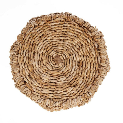 Geflochtener Hocker aus Bananenblatt in Natur | VIA X SELECTION