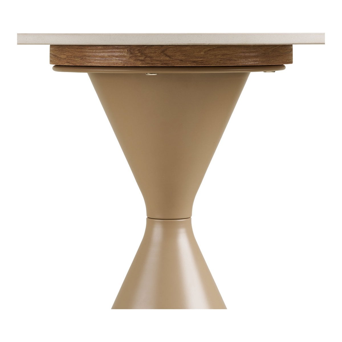 Beistelltisch aus Keramik in Travertinoptik, Ø, 50 × 56 cm | VIA X SELECTION