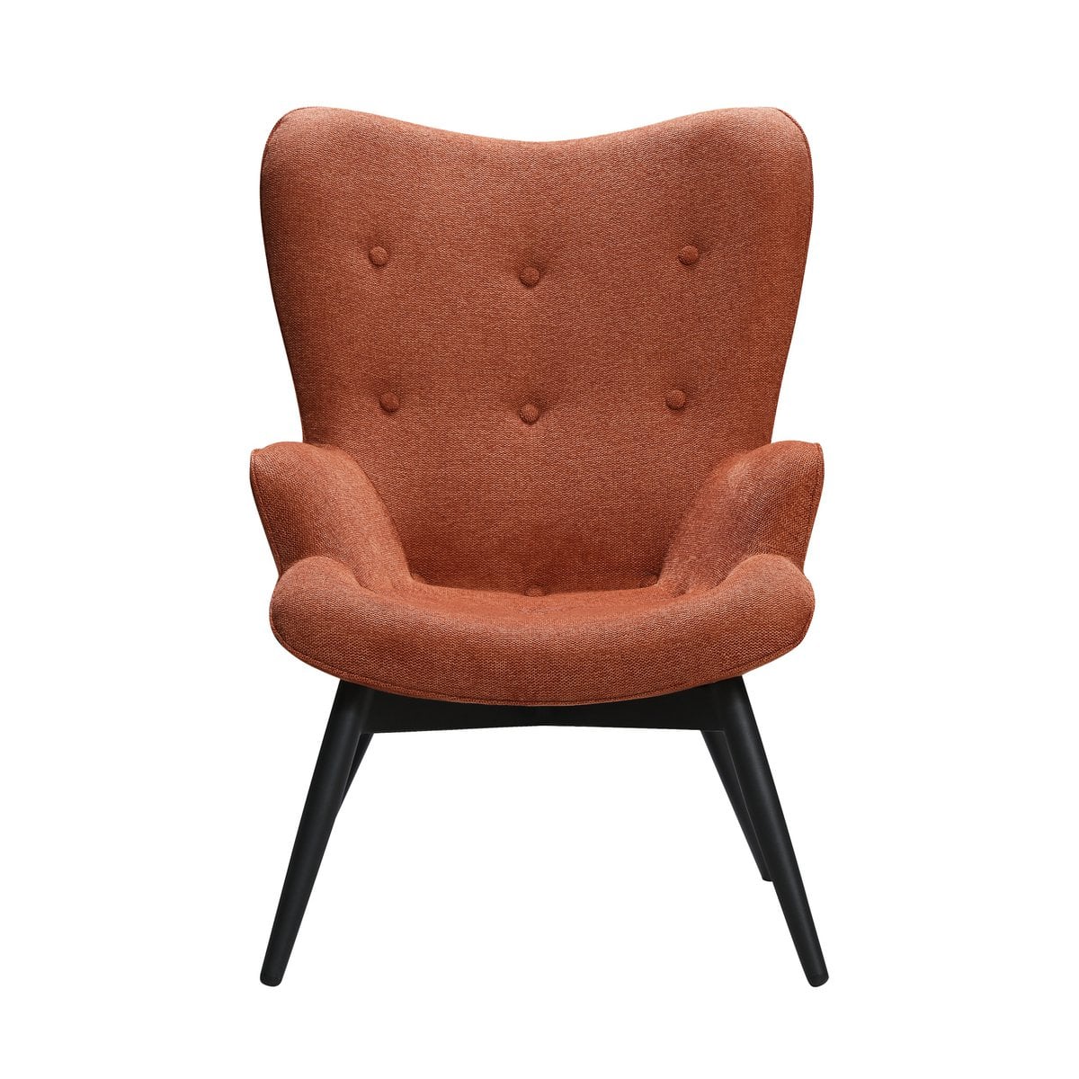 Polstersessel aus Strukturstoff kupferbraun | VIA X SELECTION